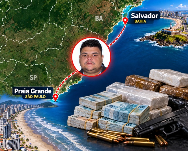 Líder de facção baiana ligada ao PCC é preso em apê de luxo no litoral paulista