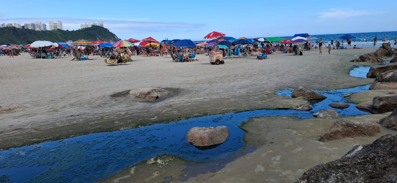 Bandeira Azul em perigo: denunciado novo suposto descarte de esgoto na Praia do Tombo (Guarujá)
